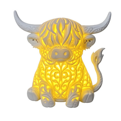 🐄 50% RABATT! 💡 Warmglow Highland-Kuh Tischlampe – Weiches Licht, niedliches Design & sanfte Atmosphäre – Perfekte Nachtlicht-Deko für Kinderzimmer & Wohnzimmer 🌙