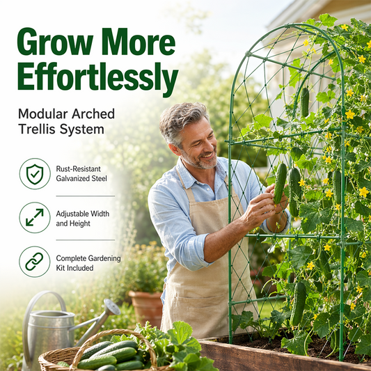 🌿 50% RABATT! 🌱 Stabiles Bogen-Rankgitter – Robust, witterungsbeständig & einfach zu montieren – Ideal für Kletterpflanzen, Rosen & Gartengestaltung 🏡