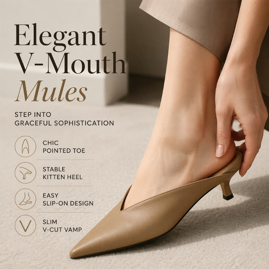 👡 60% RABATT! 🌸 Damen Elegante Spitze Mules mit V-Ausschnitt – Fein, luftig & stilvoll – Ideal für Alltag, Büro & besondere Anlässe ✨