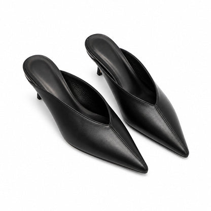 👡 60% RABATT! 🌸 Damen Elegante Spitze Mules mit V-Ausschnitt – Fein, luftig & stilvoll – Ideal für Alltag, Büro & besondere Anlässe ✨