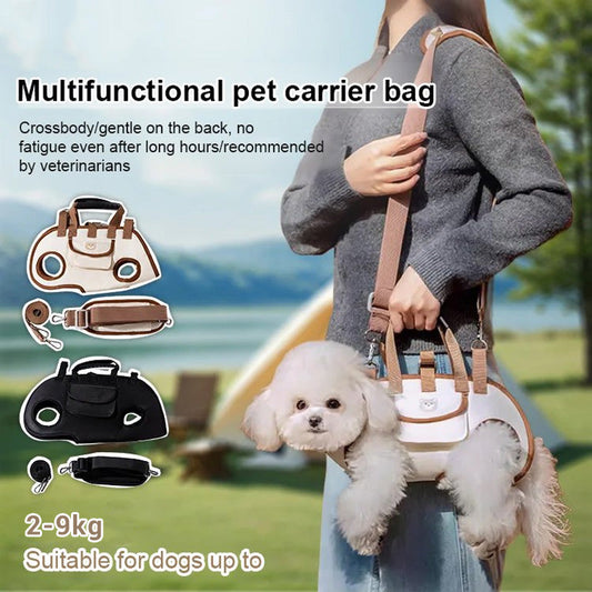 🐾 LIMITED-TIME 50% OFF! 🎒 Portable Breathable Pet Carrier Sling & Backpack – 2-in-1, Padded Strap, Adjustable 🚶