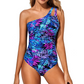 👙 50% RABATT! 🌊 Damen Badeanzug mit One-Shoulder-Träger & Raffung – Figurschmeichelnd, elegant & bequem – Perfekt für Strand & Pool ☀️
