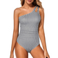 👙 50% RABATT! 🌊 Damen Badeanzug mit One-Shoulder-Träger & Raffung – Figurschmeichelnd, elegant & bequem – Perfekt für Strand & Pool ☀️