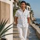 ☀️ 50% RABATT! 👔 Herren Kurzarmhemd mit geometrischem Muster – Locker, luftig & weich – Ideal für Sommer, Urlaub & Freizeit ✨