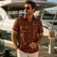 ☀️ 50% RABATT! 👔 Herren Kurzarmhemd mit geometrischem Muster – Locker, luftig & weich – Ideal für Sommer, Urlaub & Freizeit ✨