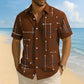 ☀️ 50% RABATT! 👔 Herren Kurzarmhemd mit geometrischem Muster – Locker, luftig & weich – Ideal für Sommer, Urlaub & Freizeit ✨