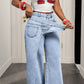👖 60% RABATT! ⌛ Damen asymmetrische Weitbein-Jeans – Moderne Passform, bequem & vielseitig – Ideal für Alltag & trendige Looks ✨
