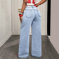 👖 60% RABATT! ⌛ Damen asymmetrische Weitbein-Jeans – Moderne Passform, bequem & vielseitig – Ideal für Alltag & trendige Looks ✨