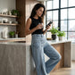 👖 60% RABATT! ⌛ Damen asymmetrische Weitbein-Jeans – Moderne Passform, bequem & vielseitig – Ideal für Alltag & trendige Looks ✨