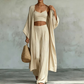 🧥 60% RABATT! 👗 Damen Lockeres 3-teiliges Cardigan-Hosen-Set – Bequem, vielseitig & stilvoll – Ideal für Alltag, Homeoffice & Freizeit 🌿