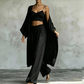 🧥 60% RABATT! 👗 Damen Lockeres 3-teiliges Cardigan-Hosen-Set – Bequem, vielseitig & stilvoll – Ideal für Alltag, Homeoffice & Freizeit 🌿