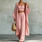 🧥 60% RABATT! 👗 Damen Lockeres 3-teiliges Cardigan-Hosen-Set – Bequem, vielseitig & stilvoll – Ideal für Alltag, Homeoffice & Freizeit 🌿