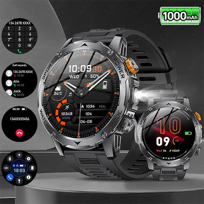 ⌚ 60% RABATT! 🏆 Smart Bluetooth Sportuhr – 1000mAh Akku, Fitness-Tracking & wasserdicht – Herzfrequenz, Schritte & Schlaf – Kompatibel mit iOS/Android 💪