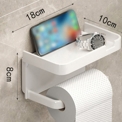 🧻 50% RABATT! 🚽 Wandmontierter Toilettenpapierhalter mit Ablageregal – Platzsparend, stabil & leicht zu montieren – Ideal für kleines Bad & praktische Aufbewahrung ✨