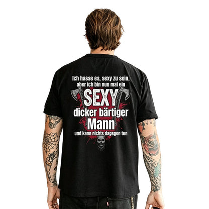 👕 50% RABATT! 😂 Herren Kurzarm-T-Shirt mit humorvollem Slogan – Lässig, bequem & gut gelaunt – Perfekt für Alltag, Partys & Biergarten 🍻