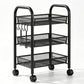 🛒 50% RABATT! 🏠 Rollbarer Mehrzweck-Aufbewahrungswagen – 3/4 Ebenen, Metallgitter & mobil – Platzsparend & vielseitig für Küche, Bad & Büro ✨