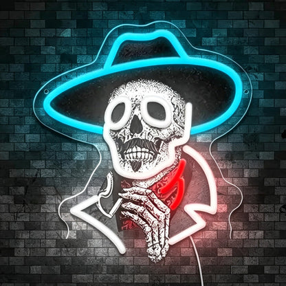 💀 50% RABATT! 🎃 LED Totenkopf-Neonschild – Leuchtstark, energiesparend & einfach aufzuhängen – Perfekte Halloween-Deko für Wand & Fenster ✨