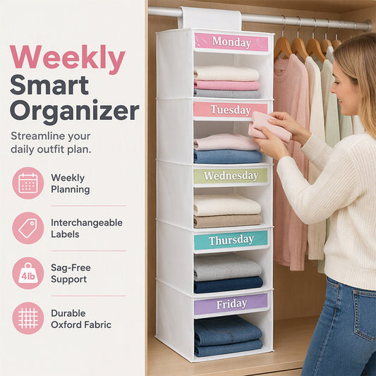 🧺 50% RABATT! 🏠 5-Fach Hänge-Kleiderschrank-Organizer – Platzsparend, robust & vielseitig – Ideal für Kleidung, Accessoires & Schuhe ✨