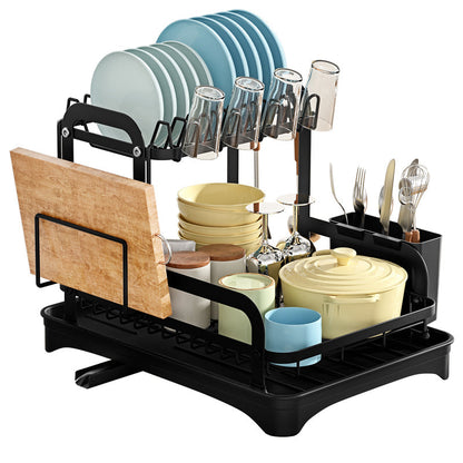 🍽️ 50% RABATT! 🧺 Doppelstöckiger Geschirrabtropfständer – Platzsparend, stabil & übersichtlich – Ideal für mehr Ordnung in der Küche 🏠