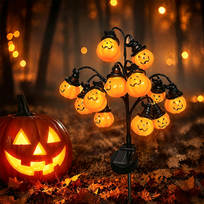 🎃 KAUFE 2, ERHALTE 1 GRATIS! ☀️ Solargetriebene Kürbislampe – Mehrere Köpfe, wetterfest & warmes Licht – Perfekte Halloween- & Herbstdeko für Garten & Terrasse 🌙