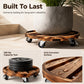 🌿 50% RABATT! 🪴 Runder Holz-Pflanzenroller mit 360°-Rollen – Mobiler Blumentopf-Untersetzer, stabil & praktisch – Ideal für einfaches Umlagern von Pflanzen im Haus 🏠