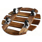 🌿 50% RABATT! 🪴 Runder Holz-Pflanzenroller mit 360°-Rollen – Mobiler Blumentopf-Untersetzer, stabil & praktisch – Ideal für einfaches Umlagern von Pflanzen im Haus 🏠