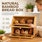 🍞 50% RABATT! 🎋 Doppelstöckige Brot-Aufbewahrungsbox aus Bambus – Nachhaltig, atmungsaktiv & platzsparend – Hält Brot länger frisch & ordentlich ✨
