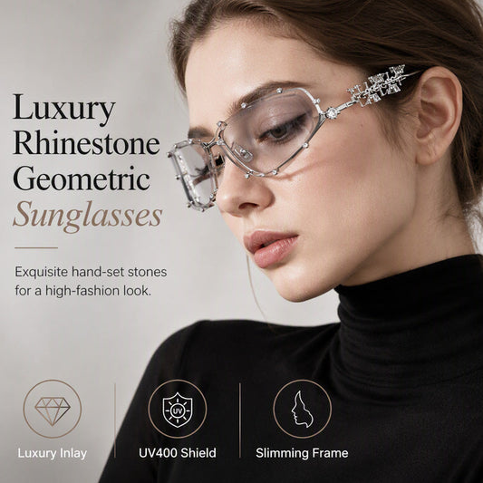 🕶️ 50% RABATT! ✨ Schicke Damen-Sonnenbrille mit Strass-Akzenten – Funkelndes Design, UV400-Schutz & leicht – Perfekter Style für sonnige Tage & besondere Anlässe ☀️