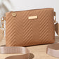 👛 50% RABATT! 🎉 Damen Wellen-Präge-Umhängetasche Set – Mit breitem Riemen & passendem Münzbeutel – Stilvoll & praktisch für den Alltag ✨