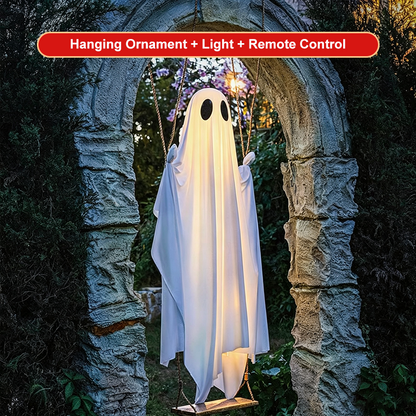 👻 50% RABATT! 🎃 Halloween Hänge-Schaukelgeist – Gruseliges Design, bewegliche Arme & einfache Montage – Perfekte Deko für Fenster, Bäume & Veranda 🌙