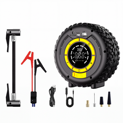 🚗 60% RABATT! ⚡ 2‑in‑1 Starthilfe & Reifenfüller – Für Notfälle im Auto ✨