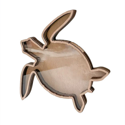 🐢 50% RABATT! 🌊 Kreativer Holz-Meeresschildkröten-Organizer – Laserschnitt, Acrylpanel & Küstenästhetik – Stilvolle Aufbewahrung für Schlüssel & Accessoires ✨