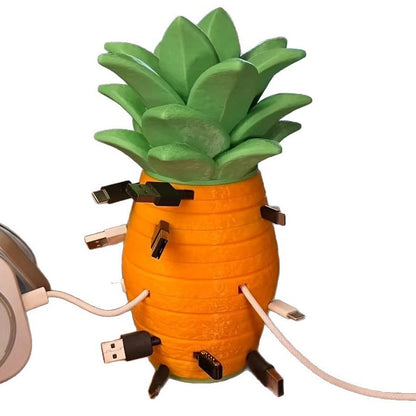 🍍 50% RABATT! 🖥️ Kreativer Ananas-Schreibtisch-Kabelorganizer – Lustiges Design, rutschfeste Basis & Kabelmanagement – Perfekt für Ordnung am Arbeitsplatz & Zuhause ✨