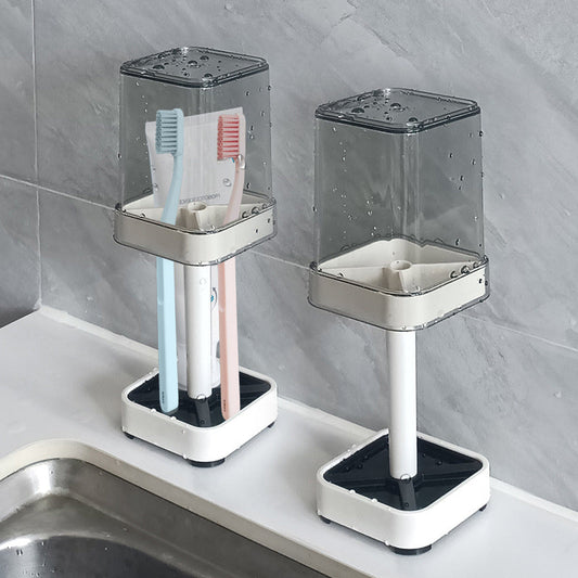 🧴 KAUFE 2, ERHALTE 1 GRATIS! 🪥 Staubdichter Zahnbürstenhalter – Abgedeckt, Ablaufboden & kompakt – Ideal für saubere & hygienische Badezimmer ✨