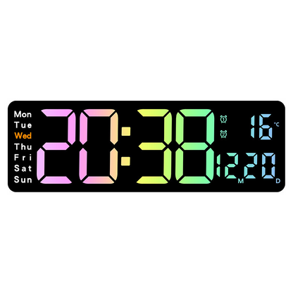 ⏰ 50% RABATT! 🌈 Bunter LED Digital-Wecker – Farbige Anzeige, einstellbare Helligkeit & Schlummerfunktion – Ideal für Schlafzimmer, Kinderzimmer & Schreibtisch 🌙