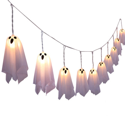 👻 50% RABATT! 🎃 Halloween-Geister-Lichterkette – Gruselige Leuchtfiguren, batteriebetrieben & wetterfest – Perfekte Deko für Haus, Garten & Partys 🌙