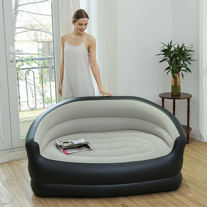 🛋️ 50% RABATT! 🏕️ Tragbares aufblasbares Doppelsofa – Schnell aufblasbar, kompakt & robust – Ideal für Camping, Strand & entspannte Stunden im Garten 🌊