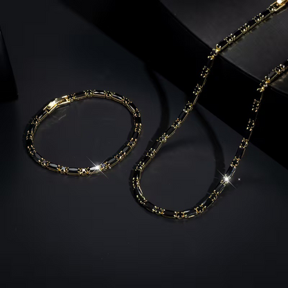 💎 JETZT 50% RABATT! ✨ Herren-Schmuckset – Kette & Armband mit Zirkonia – Stilvoll für Alltag & Feste 💪