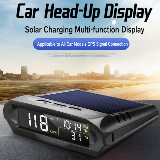🚗 60% RABATT! 📊 Solar HUD – Tacho, Uhrzeit & Höhenmesser – Navigationshilfe ✨