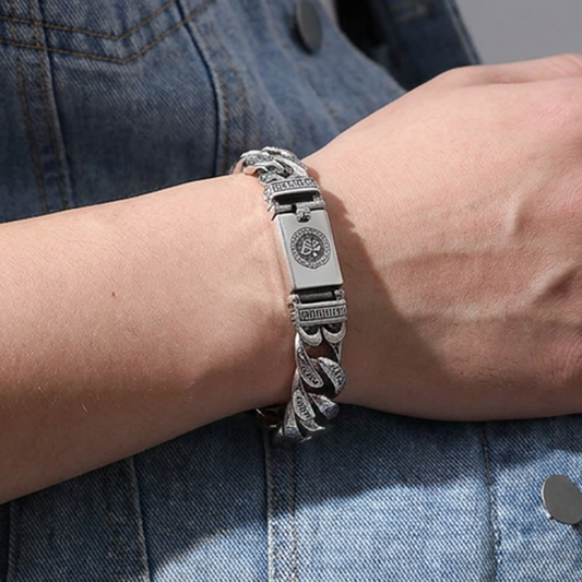 📿 50% RABATT! ✨ Herren Retro Mantra‑Armband – Bedeutungsvoll, maskulin & auffällig 💪