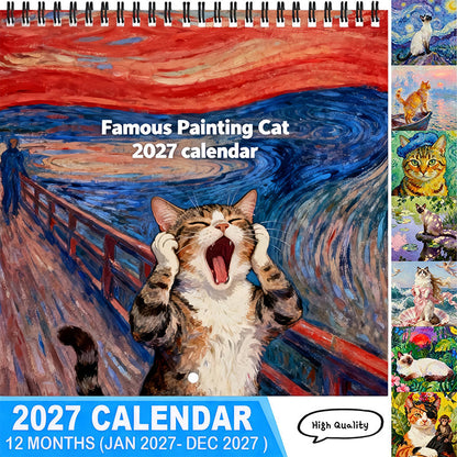 🐱 50% RABATT! 🗓️ Katzen-Meme-Kalender 2027 – Täglicher Humor & Wanddeko ✨