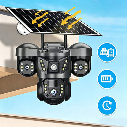 📹 60% RABATT! ☀️ Triple-Lens Solar-WLAN-Kamera – Rundumsicht & Nachtsicht ✨