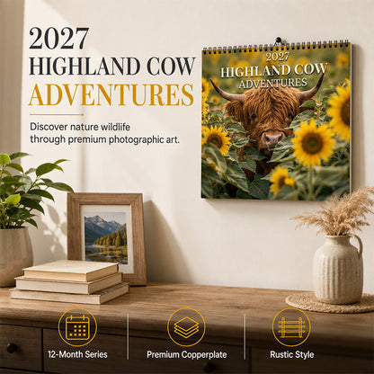 🐮 50% RABATT! 🗓️ 2027 Highland-Kuh Wandkalender – Schottischer Charme fürs ganze Jahr ✨