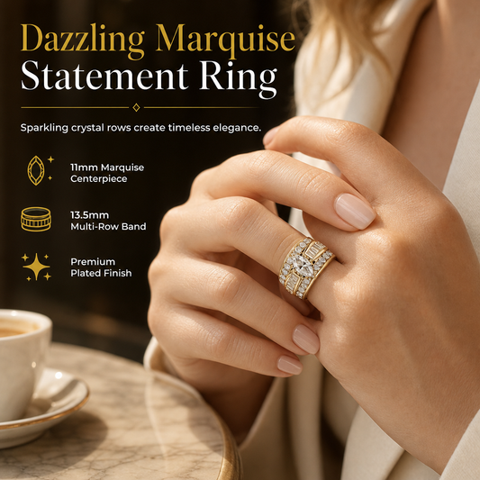 💍 50% RABATT! 🌸 Verlobungsring Marquise-Schliff – Zirkonia & elegant ✨