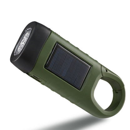 🔦 50% RABATT! 🌞 Outdoor-Notlampe – Kurbel, Solar & USB – Immer bereit ✨
