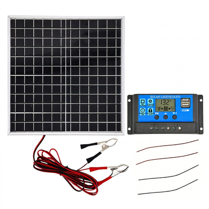 ☀️ 50% RABATT! 🔋 Tragbares Solarpanel-Set – Faltbar, wasserdicht & USB/DC ✨