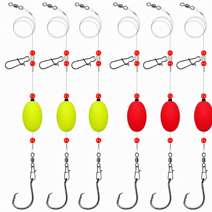 🎣 50% RABATT! 🐟 Brandungsangel-Rigs – 6er-Pack mit Pose, für mehrere Arten ✨