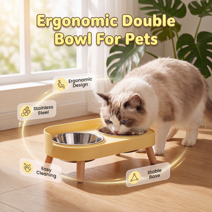 🐾 50% RABATT! 🍽️ Erhöhter Doppel-Futternapf – Ergonomisch & rutschfest ✨