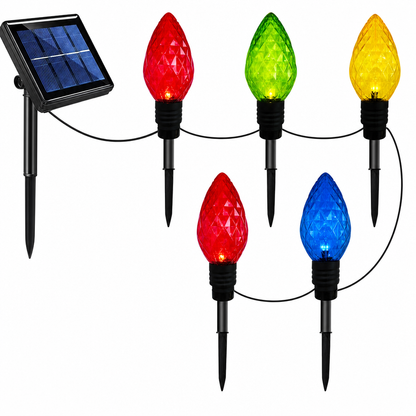 💡 50% RABATT! ☀️ 5‑in‑1 Solar‑Erdspießleuchten – Diamantschliff für Garten & Feiertage ✨
