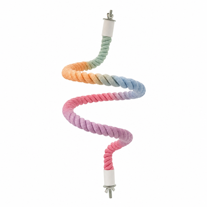 🦜 50% RABATT! 🪢 Baumwollseil-Sitzstange – Biegsam, bunt & zum Schaukeln ✨